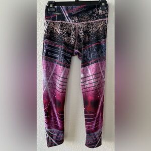 FIBER COLOMBIAN Leggings Yoga Pilates WorkOut Gym Pants Multi Print FUN OS